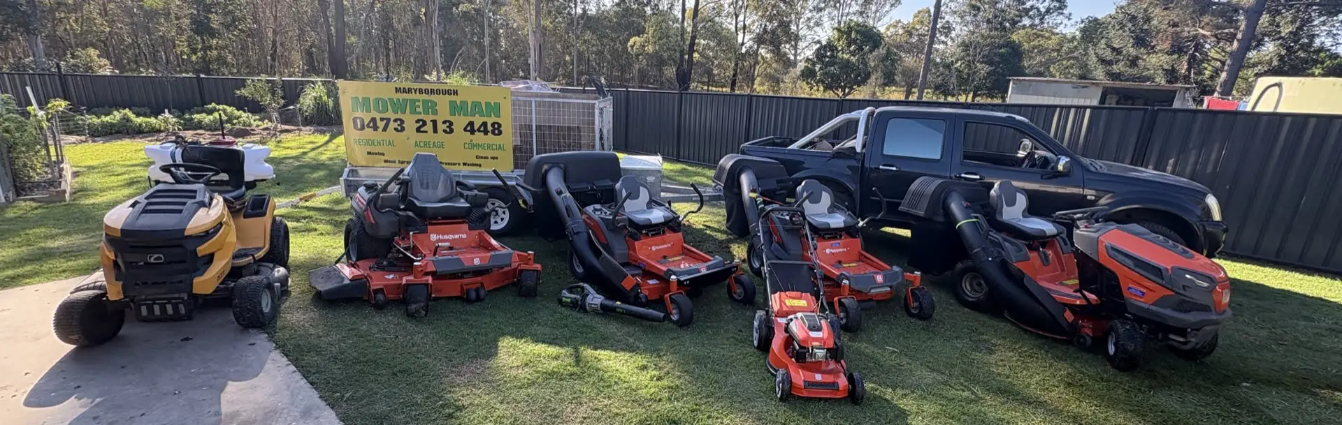 Mower Man QLD vehicle and mowing equipment